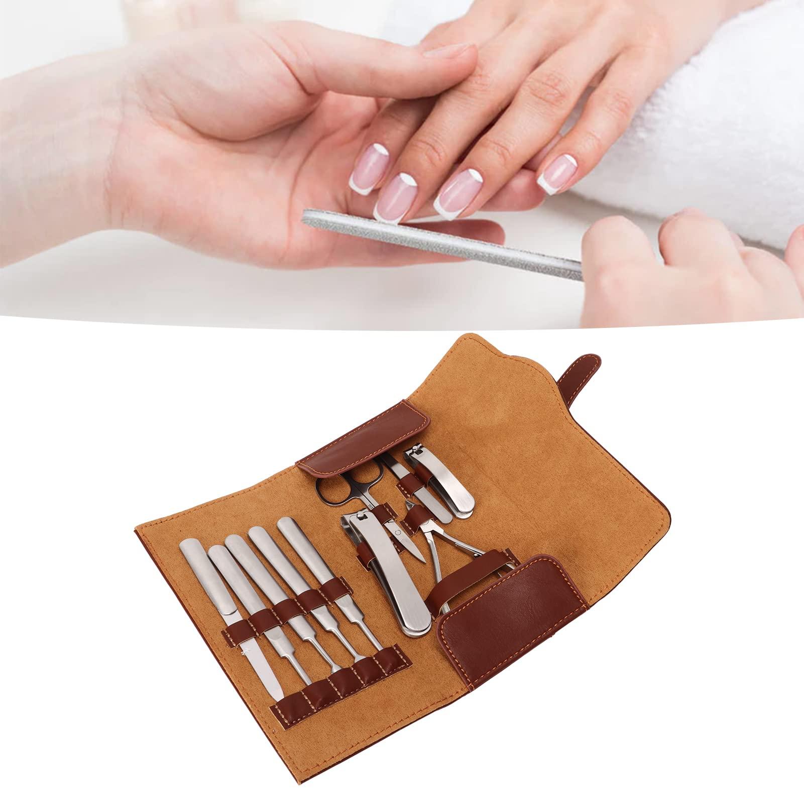 Restokki Manicure Set Professional Nail Clipper 10Pcs Manicure Portable Pedicure Tools Kit with Storage Bag, Professional Grooming Kits, for Travel or Home,Perfect Gifts Women and Men