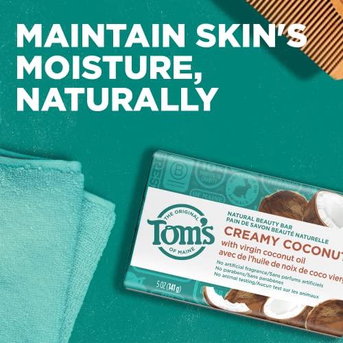 Tom's of Maine Tom's of Maine Natural Beauty Bar Soap, Creamy Coconut With Virgin Coconut Oil, 5 oz.