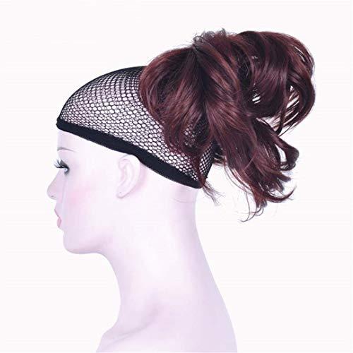 Aonmg Synthetic Short Curly Blonde Burgundy Drawstring Ponytail Ponytail Law Clip In Hair Pieces Styles Hair s 30 Colors 8 6inches