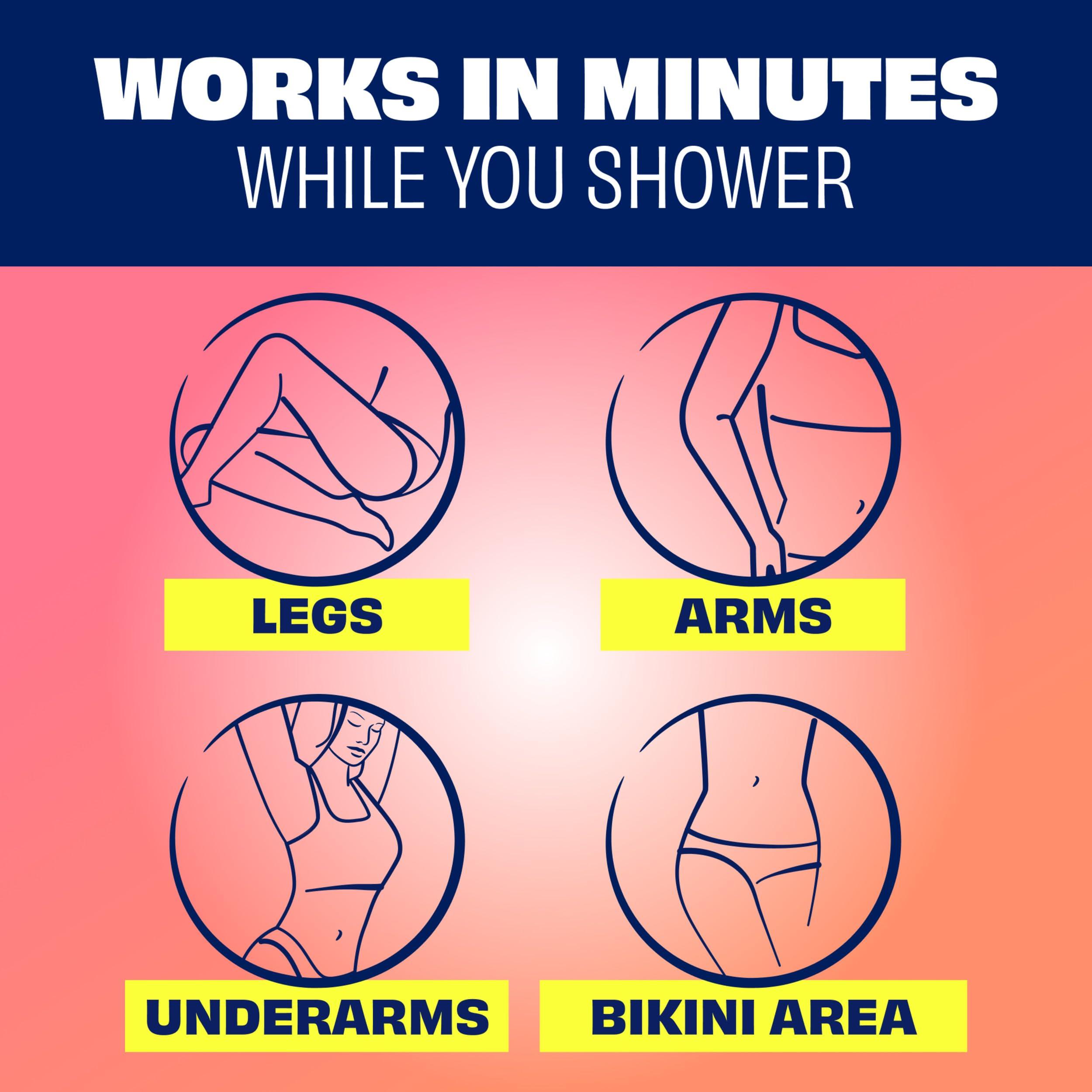 Nair NAIR Shower Cream Hair Remover with Moroccan Argan Oil and Orange Blossom, Body Hair Removal Cream for Women, 12 oz