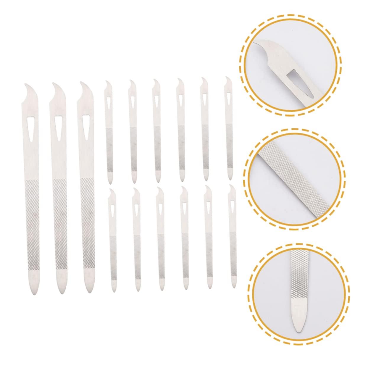 Healeved Healeved Nail Files and Buffers 15pcs Set Metal Fingernail Files for Manicure and Pedicure