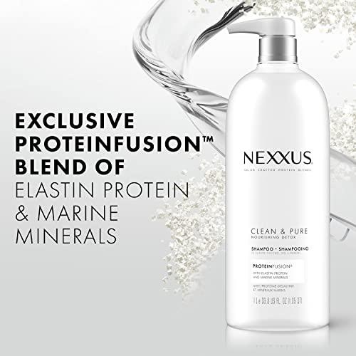 Nexxus Nexxus Clean and Pure Clarifying Shampoo and Conditioner With ProteinFusion, 2-Pack for Nourished Hair Paraben Free Salon Shampoo 33.8 oz