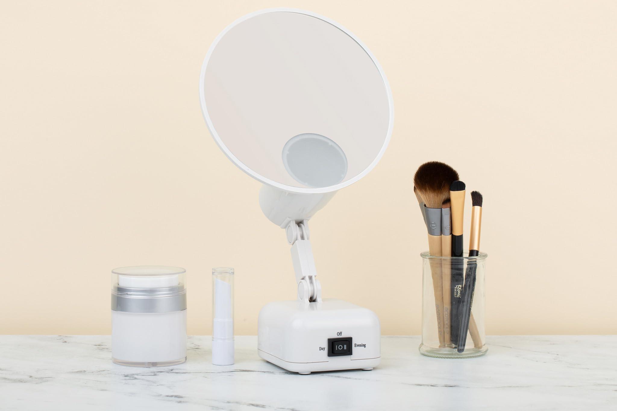 Floxite Floxite 15X Supervision Magnifying Mirror Light, Dove White