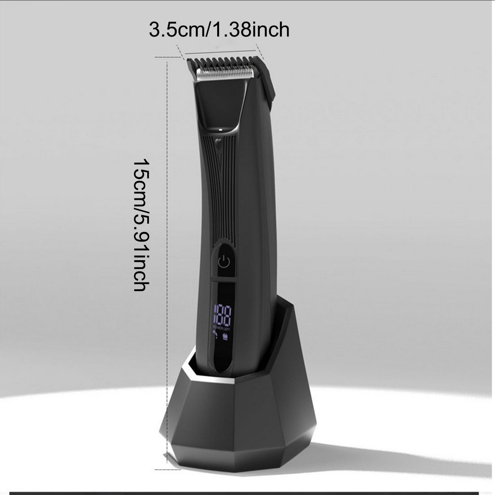 Generic Generic Men\'s Body Grooming Set with LCD Display - Portable and Washable Trimmer for Leg, Chest, and More
