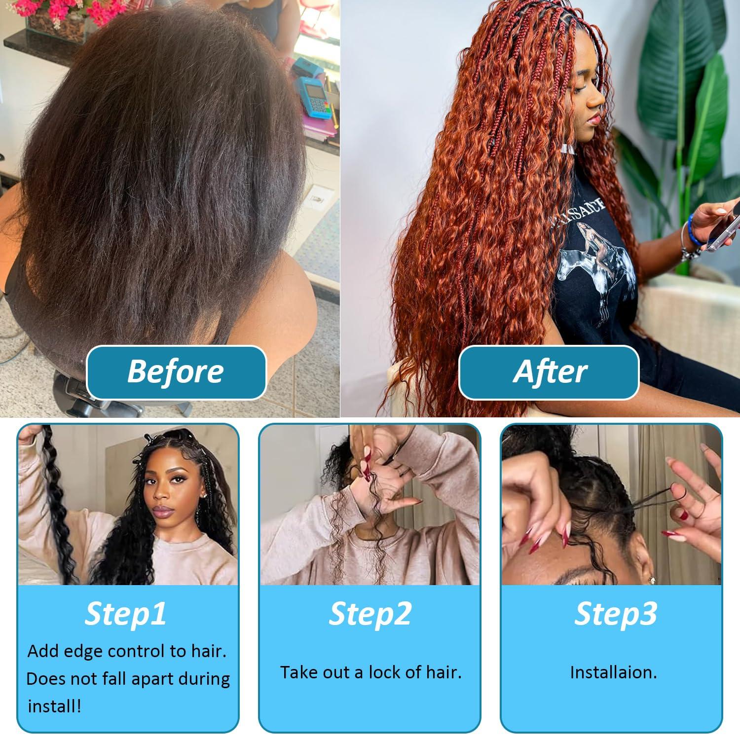 djd 350 Human Hair For Boho Braids Ginger Deep Wave Human Hair Bulk 28 Inch 100g Human Braiding Hair Wet And Wavy Human Hair For Bohimian Braids 2 Bundles 100% Human Hair Water Wave