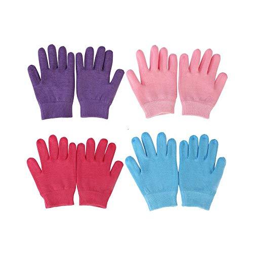 AnHua AnHua 1 Pair Gel SPA Moisturizing Gloves Soft Cotton Moisturizing Whitening Exfoliating Foot Mask Smooth Skin Care Dry Treatment (Black)