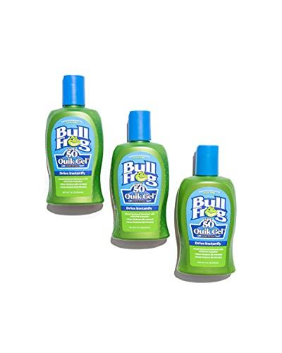 BullFrog Bullfrog Quik Gel Sunscreen SPF 50 | Oxybenzone & Octinoxate Free | Broad Spectrum Moisturizing UVA/UVB, 5oz, 3 pack…