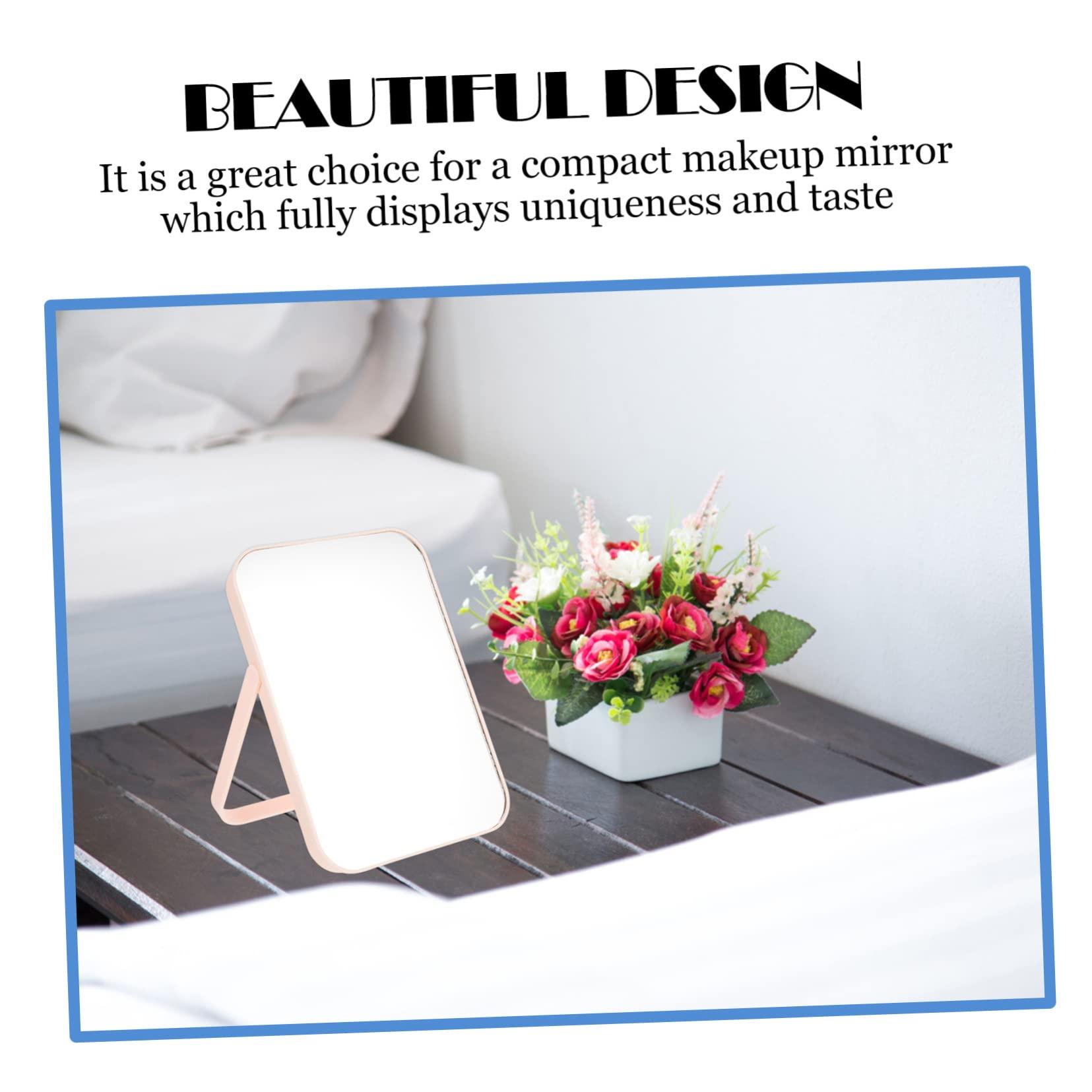 DOITOOL DOITOOL 1pc Folding Vanity Mirror Table Women Vanity Desk Make Dresser Digital Compact Mirror Desk for Vanity Mirrors Cosmetic Mirror Girl Cosmetic Mirror Pp Pink