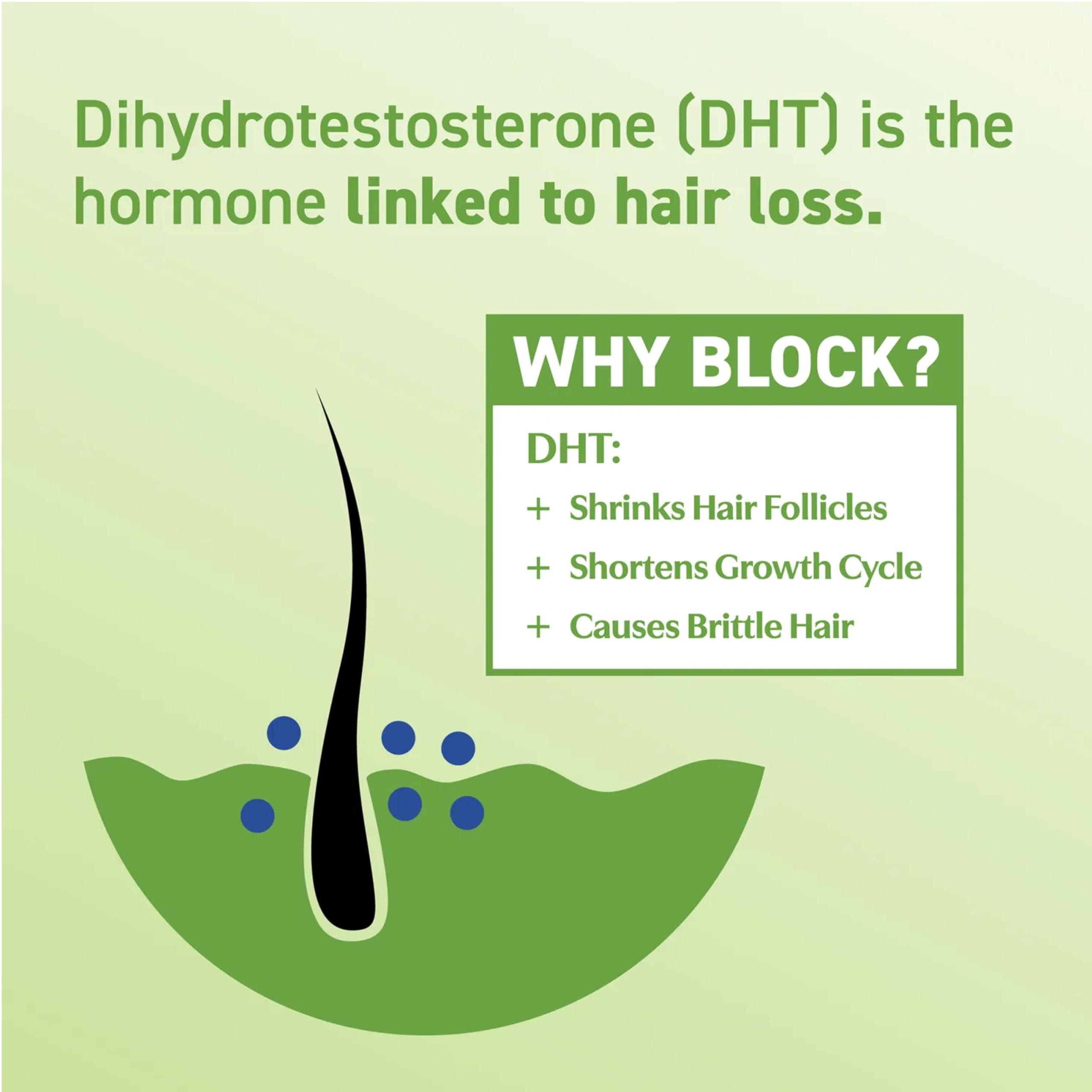 BosleyMD DHT Blocking Supplements DHT7 Blend with Saw Palmetto, Kelp, Reishi Mushroom, Green Tea, Nettle Leaf, Dandelion Root & Pygeum Bark Promotes Thicker, Fuller Hair for Men & Women 60 Capsules