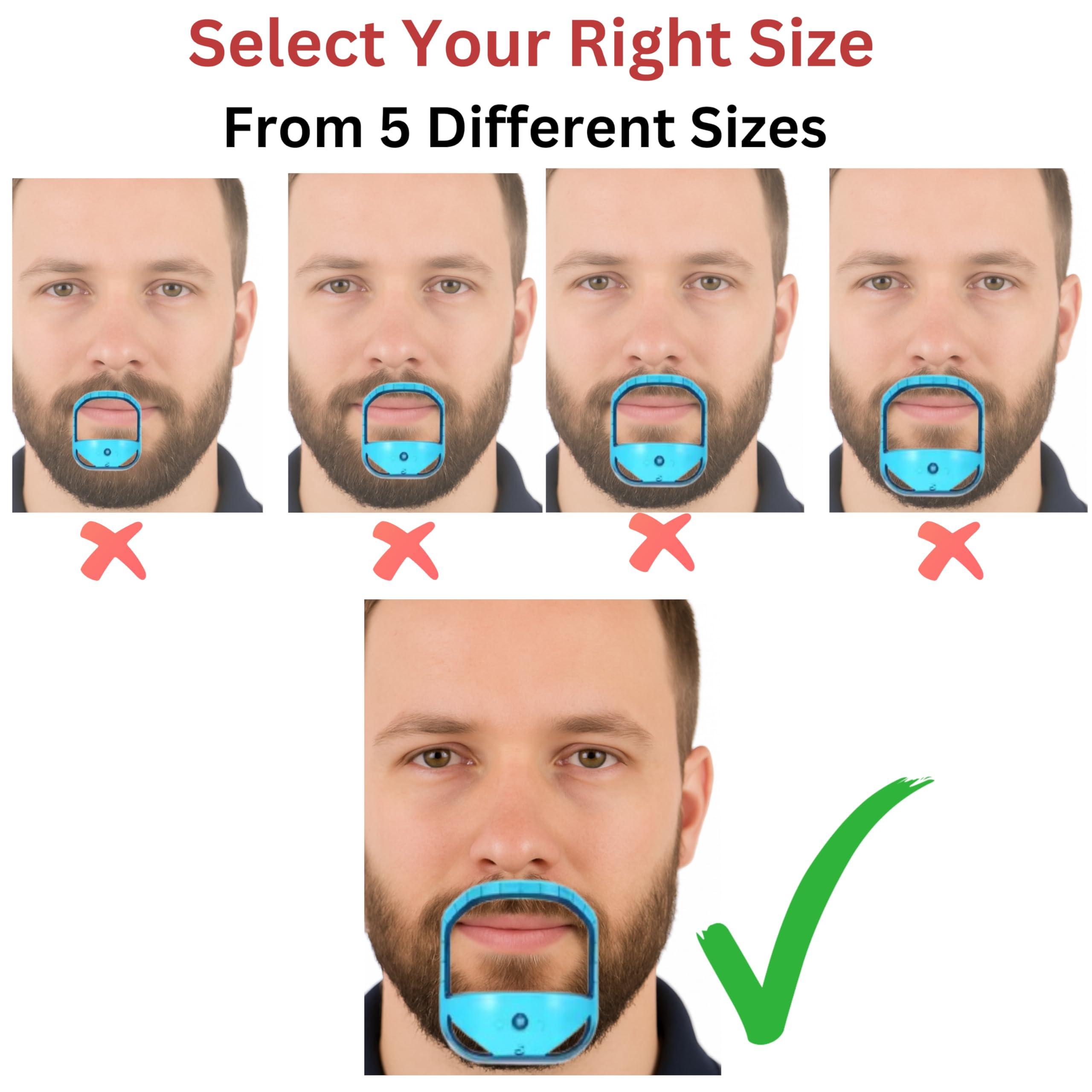 Sasha Square Sasha Square Goatee Shaper for Men, Beard Grooming Kit for Men, Barber Accessories, Beard Shaper for Men, Saves Time & Gives You Perfect Symmetric Beard (Blue)