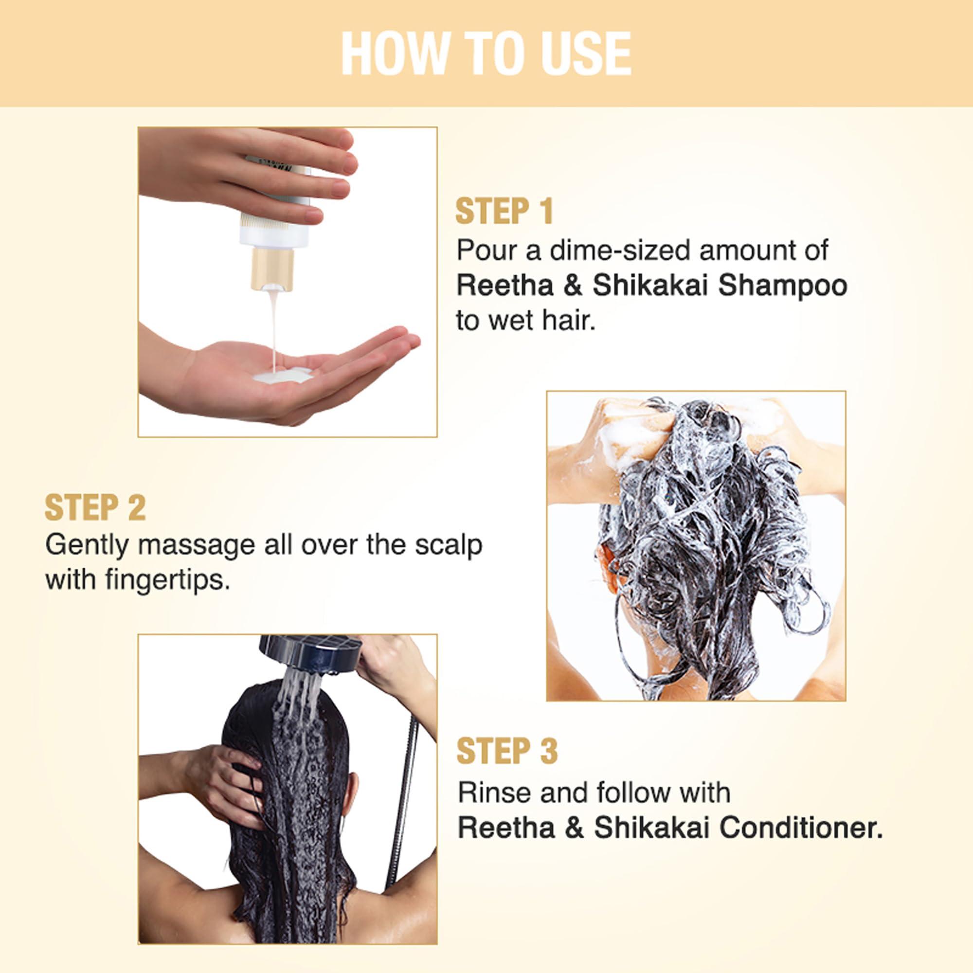 Nykaa Naturals Nykaa Naturals Shampoo, Reetha and Shikakai, 6.76 oz - Hair Growth Shampoo - Revives Dull Hair and Strengthens Roots - Safe for Colored Hair