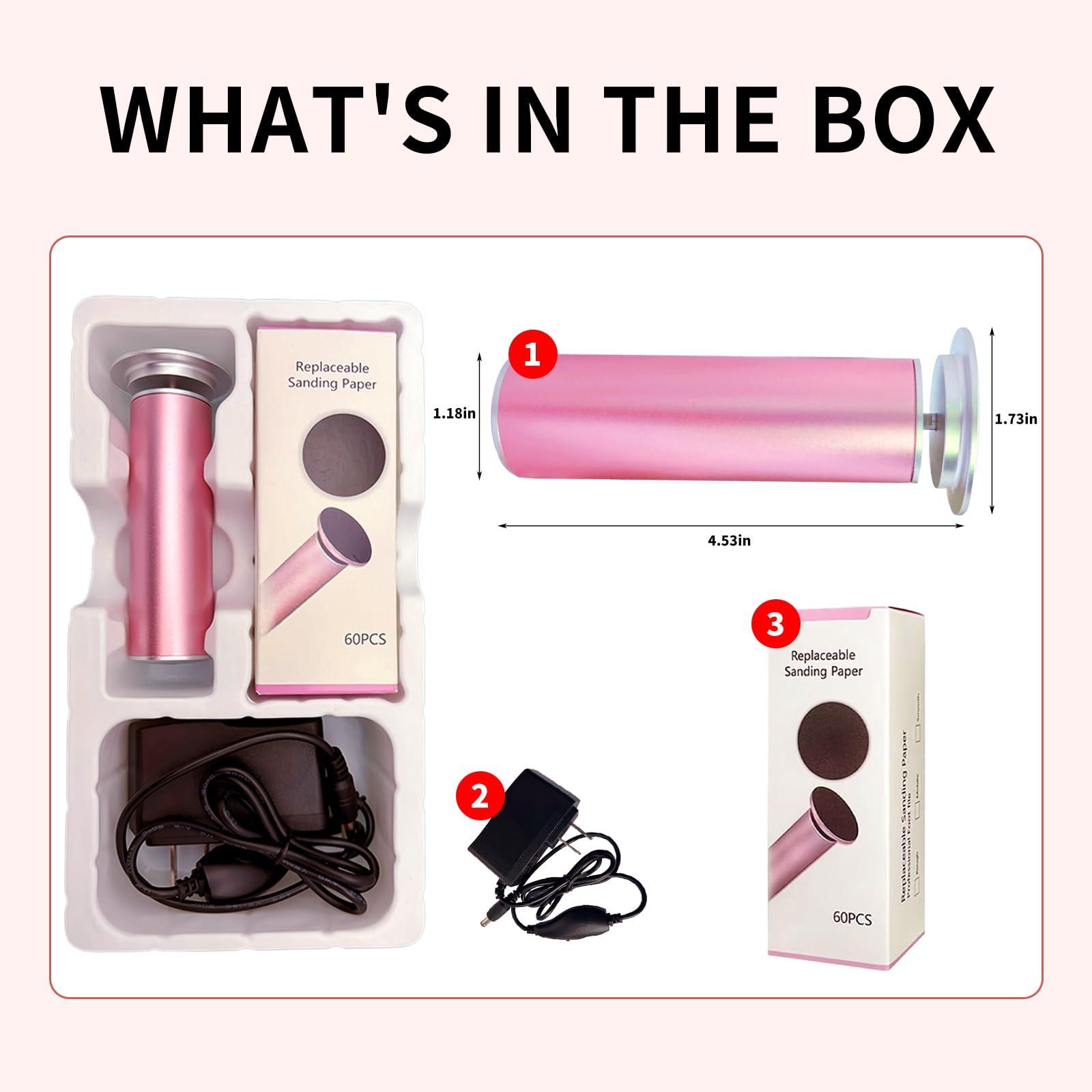 Turoco 2025 Upgraded Electric Foot Callus Remover, Best Callus Remover for Feet & Electric Foot File, Foot Scrubber for Dead Skin, Professional Pedicure Tools for Feet with 60 Sandpaper Discs