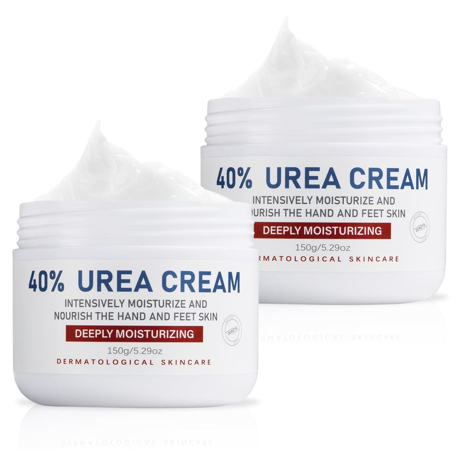 OUKEYA OUKEYA Urea Cream 40 Percent, Urea Foot Cream for Dry Cracked, 40 per Urea Lotion for Feet Maximum Strength (2 Packs)