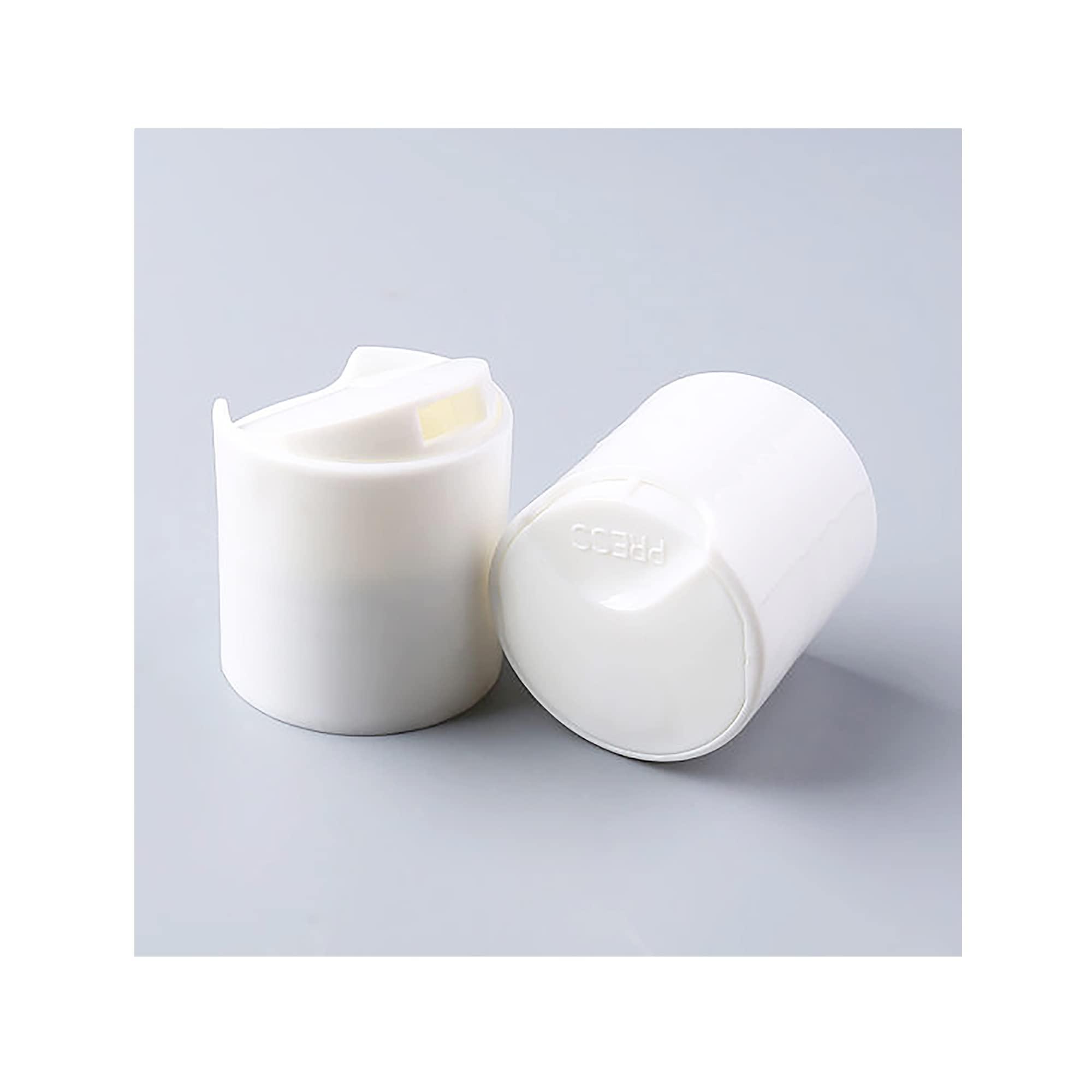 EcoJeannie EcoJeannie Wholesale 20/410 White Disc Top Caps Press Cap Dispensing Closure w/ 20mm Neck Diameter for Refillable Bottles - BPA-free (12000 Caps)