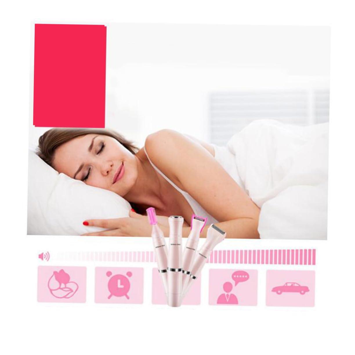 NOLITOY NOLITOY 4-in-1 Electric Women's Shaver Bikini Trimmer Armpit Shaving Device Body Hair Trimmer Pink