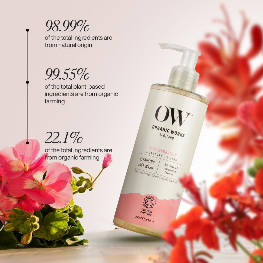 Organic Works Organic Works Daily Hydration Cleansing Face Wash for Unisex - 10.14 oz Face Wash