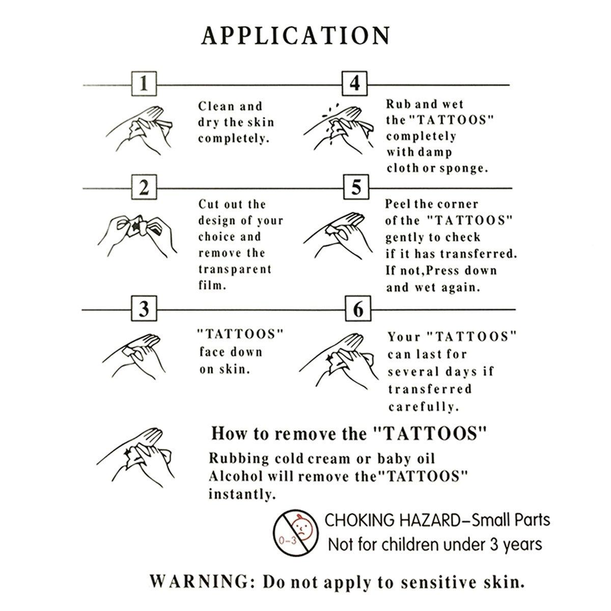 allydrew ALLYDREW Large Metallic Gold Silver and Black Body Art Temporary Tattoos, Circle Motifs, Hieroglyphs_1