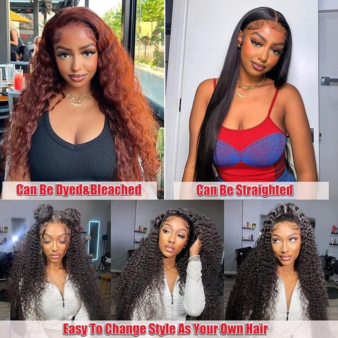 WIGMY 13x6 HD Lace Front Wigs 200% Density Mongolian Kinky Curly Lace Front Wig Undetectable Lace Human Hair Wig for Black Women Unprocessed Virgin Human Hair Curly Wig Full and Thick 20inch