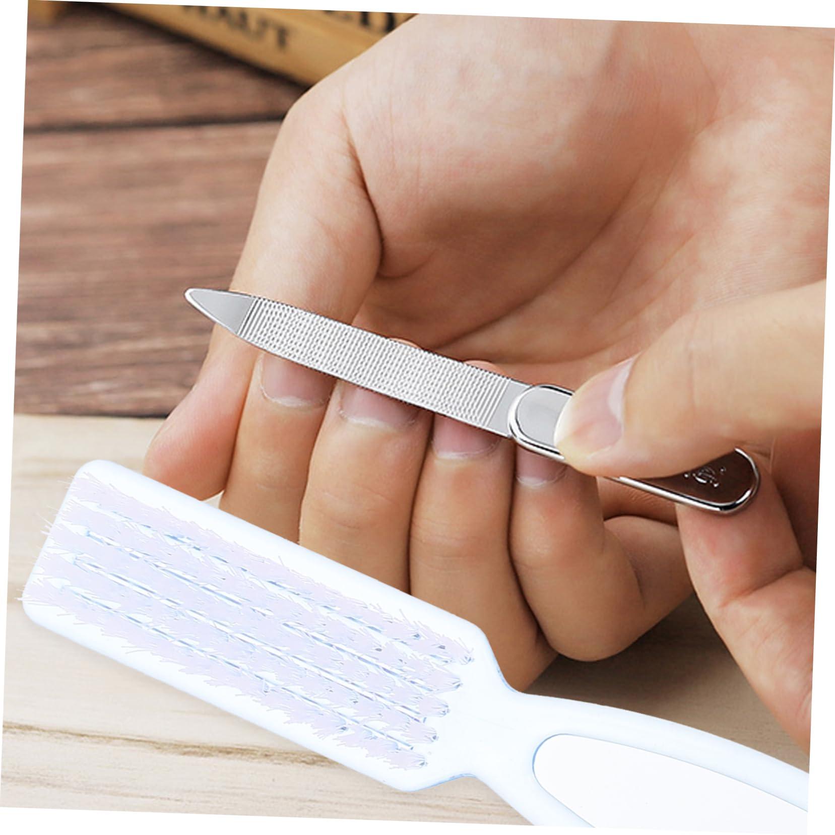 Mikinona Mikinona Home Pedicure Brush Set 15pcs Nail Brush Cleaner Handle Manicure Brush for Nail Art Salon Sturdy Easy to Carry