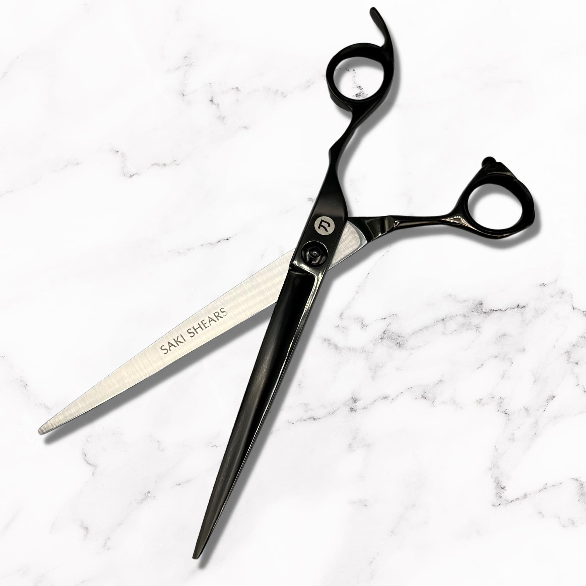 Saki Shears Saki Shears 7 Inch Katana Hair Cutting Scissors for Professionals - 440C Steel With Black Titanium Finish (7" Hair Cutting Shears)