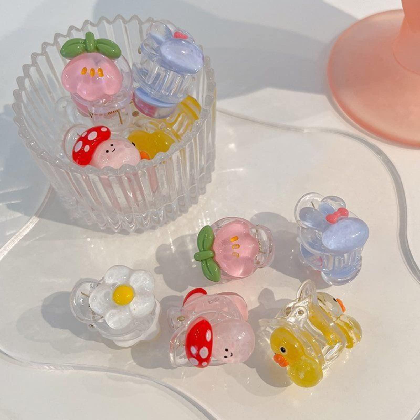 Generic A Pair of Hair Claw Clips,Summer Sweety Cute Hair Clamps Non Slip Strong Hold Barrettes Accessories for Hair Styling Accessories (Mushroom)