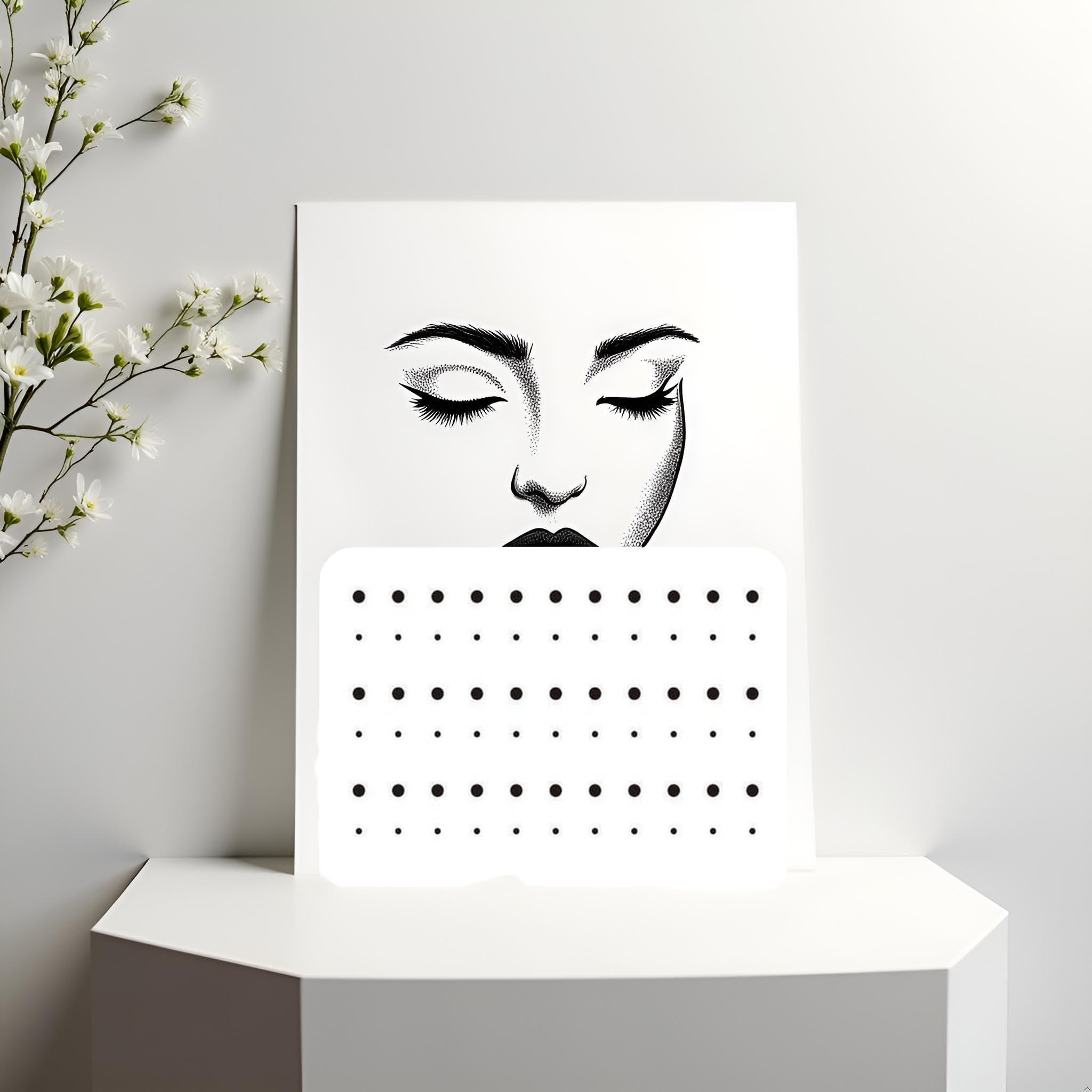 SquarezhenBo 10Pcs Tattoo Stickers,Korean Style Temporary Tattoos,Black Dot Fake Tattoo Beauty Stickers, Eye Corner Body Art Tear Mole Tattoo Stickers Temporary Tattoos