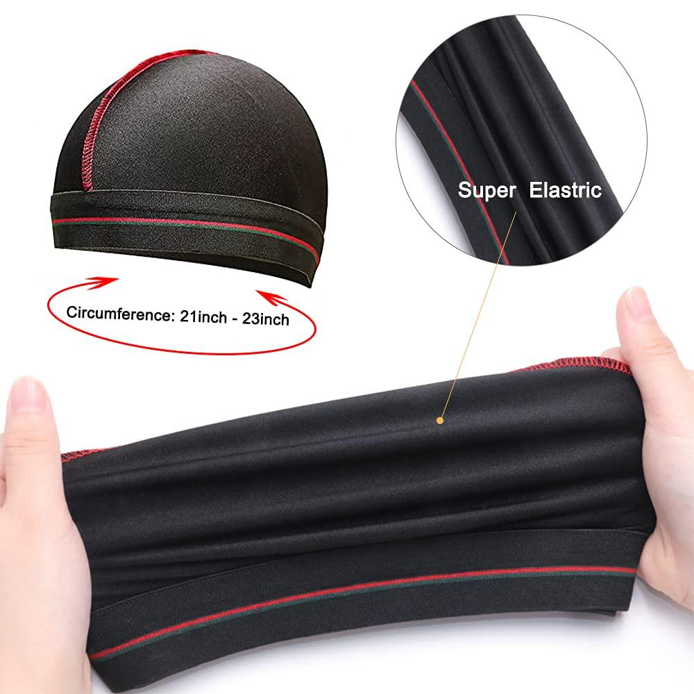 ForceWave ForceWave Silky Durag for Men Wave Cap Satin Dorag for Men Women 360 Wave Red