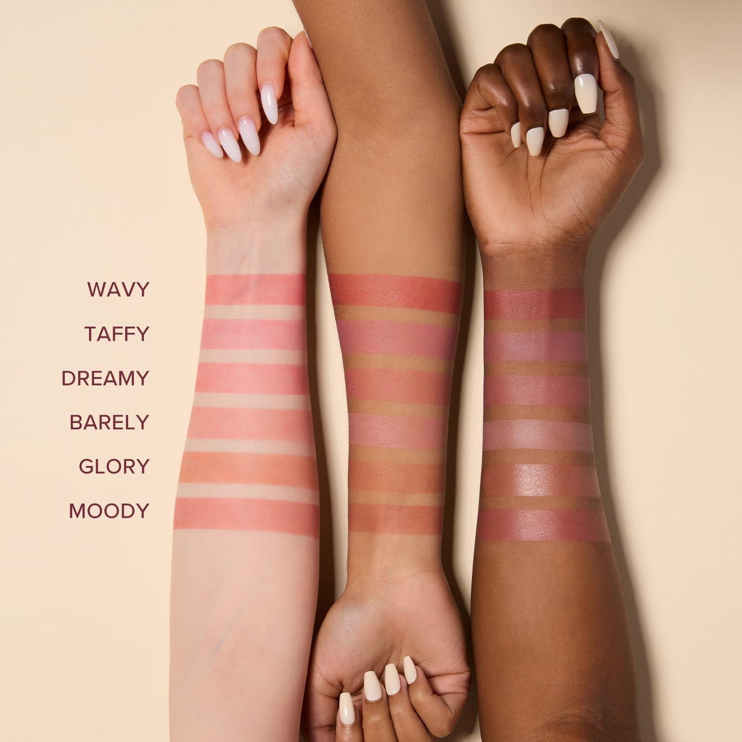 DEARDAHLIA DEAR DAHLIA Petal Drop Liquid Blush BARELY Liquid Blush for Cheeks, Blush Liquid Makeup, Rare Beauty, Natural Long Lasting Face Blush Cream Makeup, Skin Tint Blush, 4g (TAFFY, 4g)