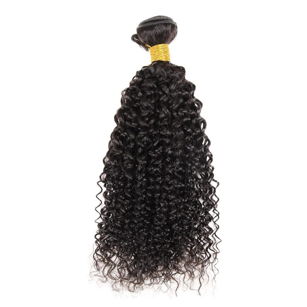 Capurchra Kinky Curly Hair Bundles Curly Wave Weave Hair Human Bundles Natural Black Color Brazilian Virgin Human Hair Bundles 100% Unprocessed Virgin Hair Bundles 26 Inch For Women