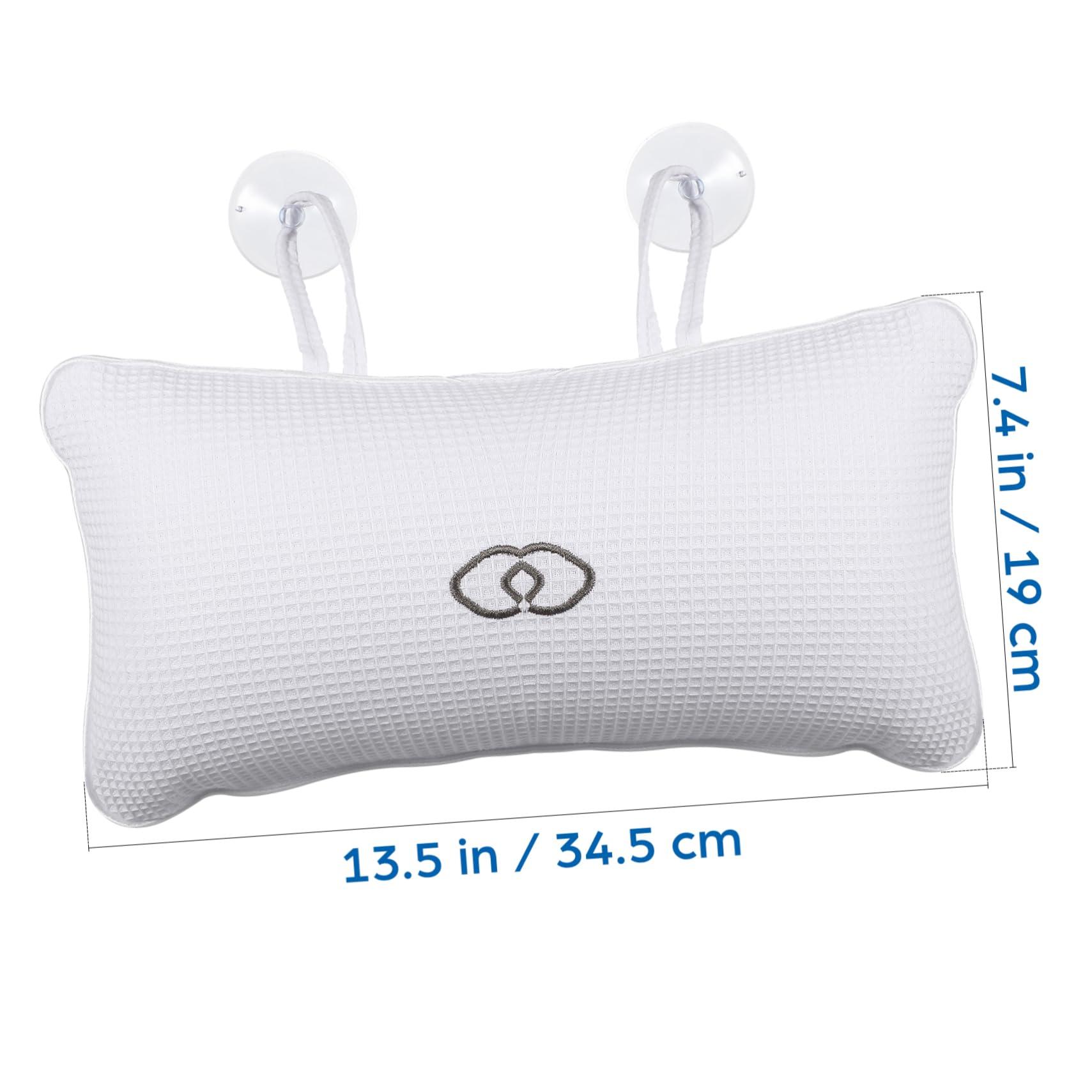 Healeved Healeved Bathtub Pillow Bath spa Pillow Bathtub Neck Pillow Bathroom Bath Pillows Bath Pillow White Bathing Pillows with air Bags Bathroom Pillows Washable Bath mat