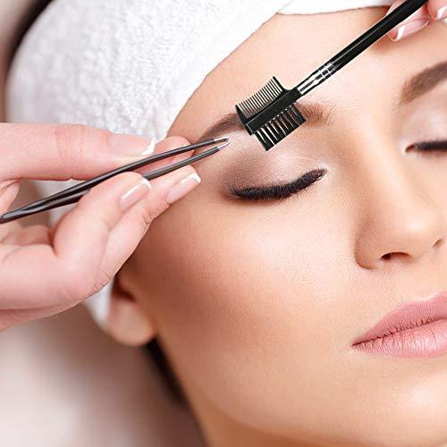 Mostfun 4 Pcs Eyebrow Trimming Kit Eyebrow Grooming Set with Tweezers Scissors Eyebrow Razor and Eyebrow Brush for Women and Men