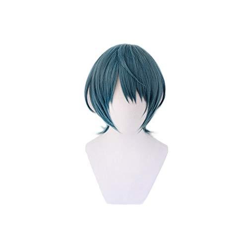 Junww Junww Fire Emblem ThreeHouses Male Byleth Beleth Blue Short Wig Cosplay Costume Heat Resistant Synthetic Hair Men Party Role Play Wigs