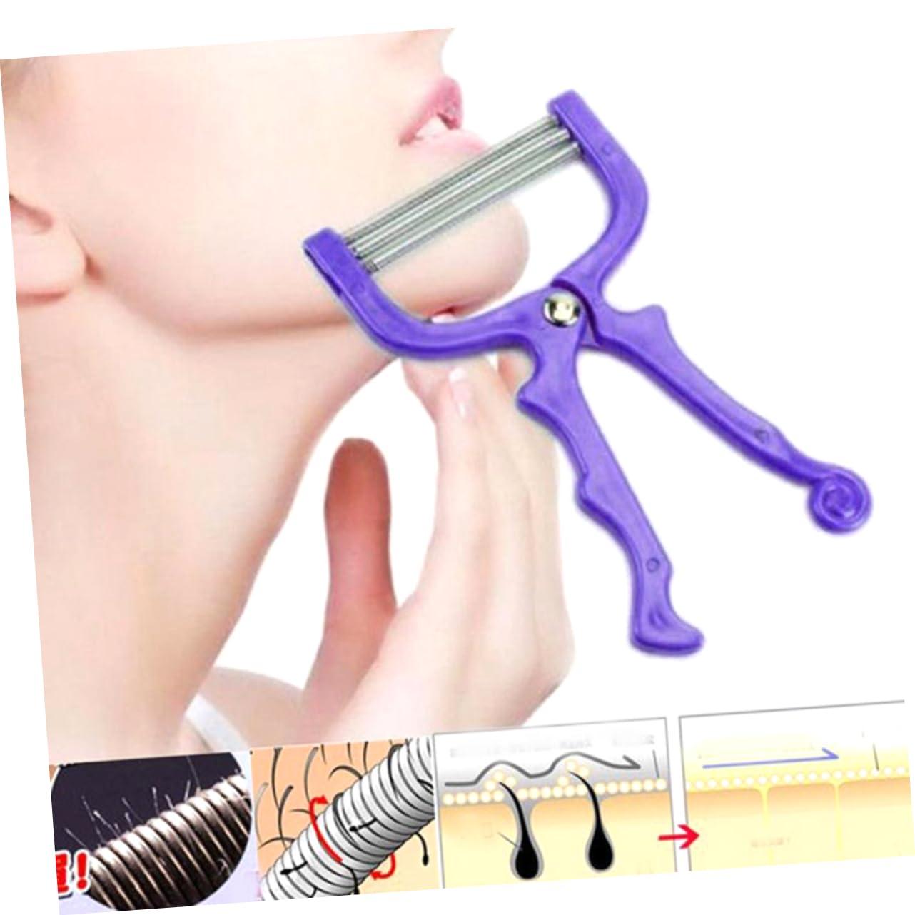 MERRYHAPY MERRYHAPY Face Threading Tool Facial Hair Removal Brush Spring Threading Facial Hair Remover Blue Portable Facial Threading Tool
