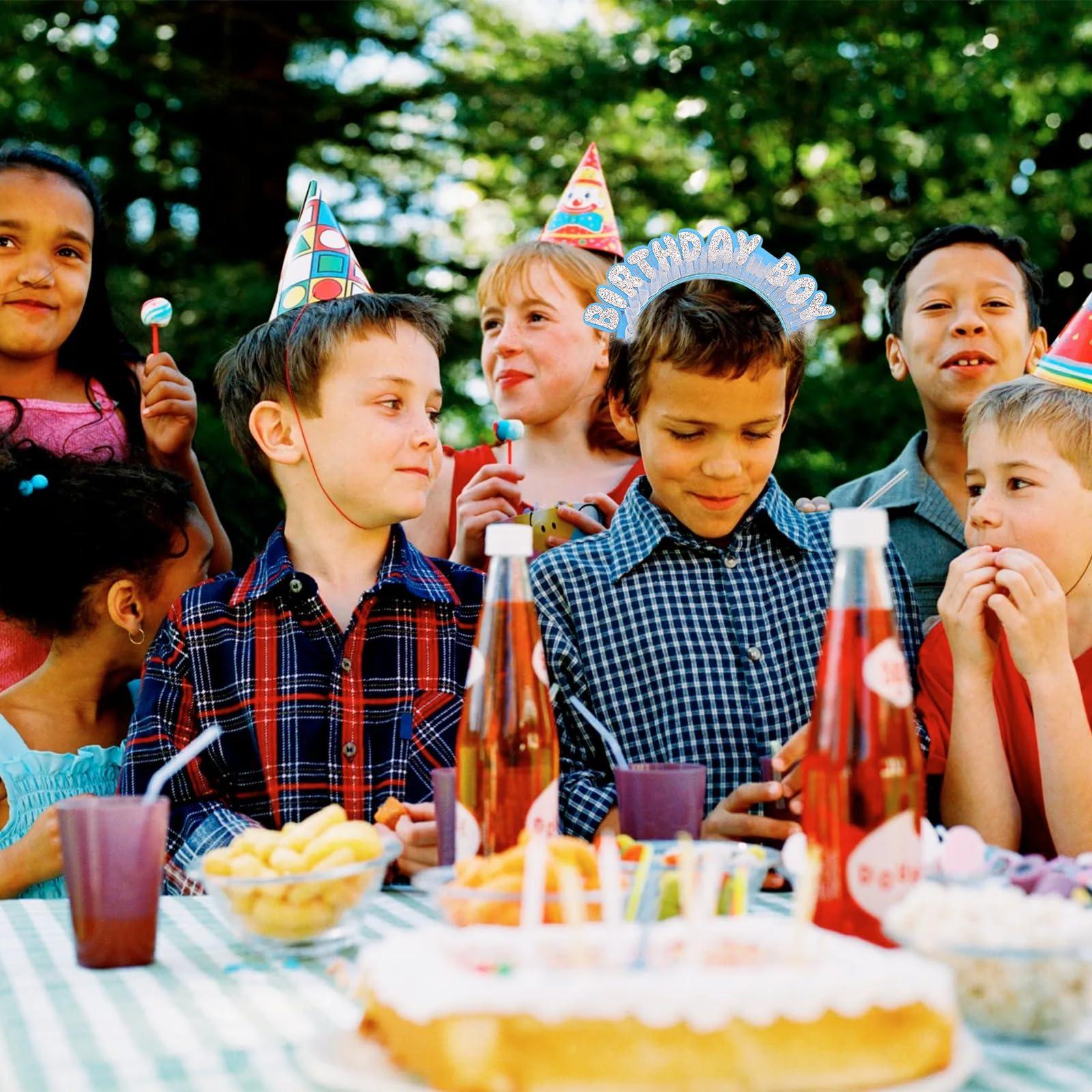 Pejlnd Pejlnd Happy Birthday Headband - Pink Sequins Headpiece for Girls Kids Birthday Party Decorations Supplies