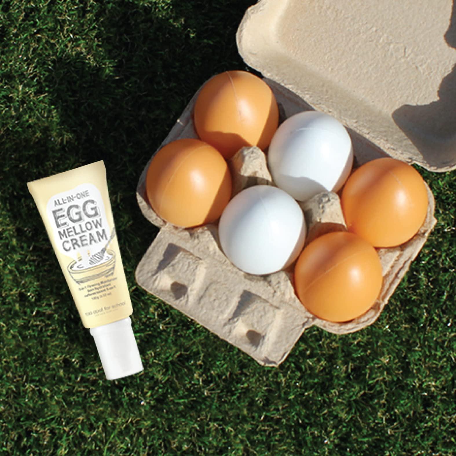 Too Cool For School Too Cool For School | All-in-One Egg Mellow Cream 100g | Anti Aging Face Cream | Anti Wrinkle Firming Moisturizer | 98% Pure Collagen Fiber