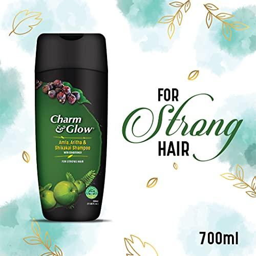 CHARM & GLOW CHARM & GLOW Amla, Aritha And Shikakai Shampoo (700Ml)