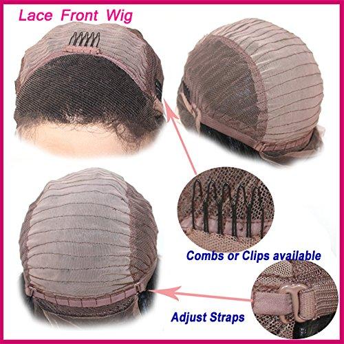 iVogue Hair Ivogue Human Hair Lace Front Wig 20inch 180% Natural Wave Glueless Lace Wig Malaysian Virgin Human Hair (20inch)