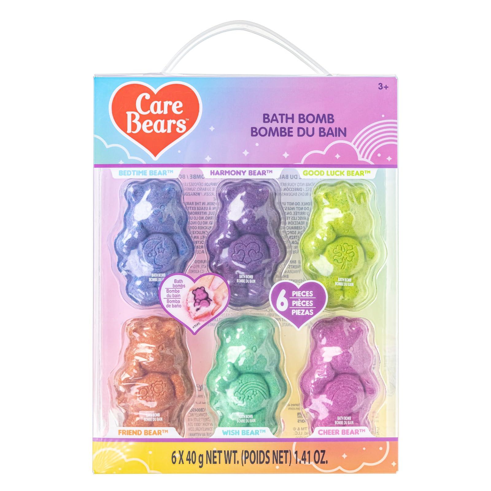 Townley Girl Care Bears 6 Pack Bubblegum Scented Bath Bombs - Ages 3+ Character Molded Bath Bombs Fun & Bright Colors - Great Birthday Gifts, Stocking Stuffers, Slumber Parties, Spa Days & More by Townley Girl