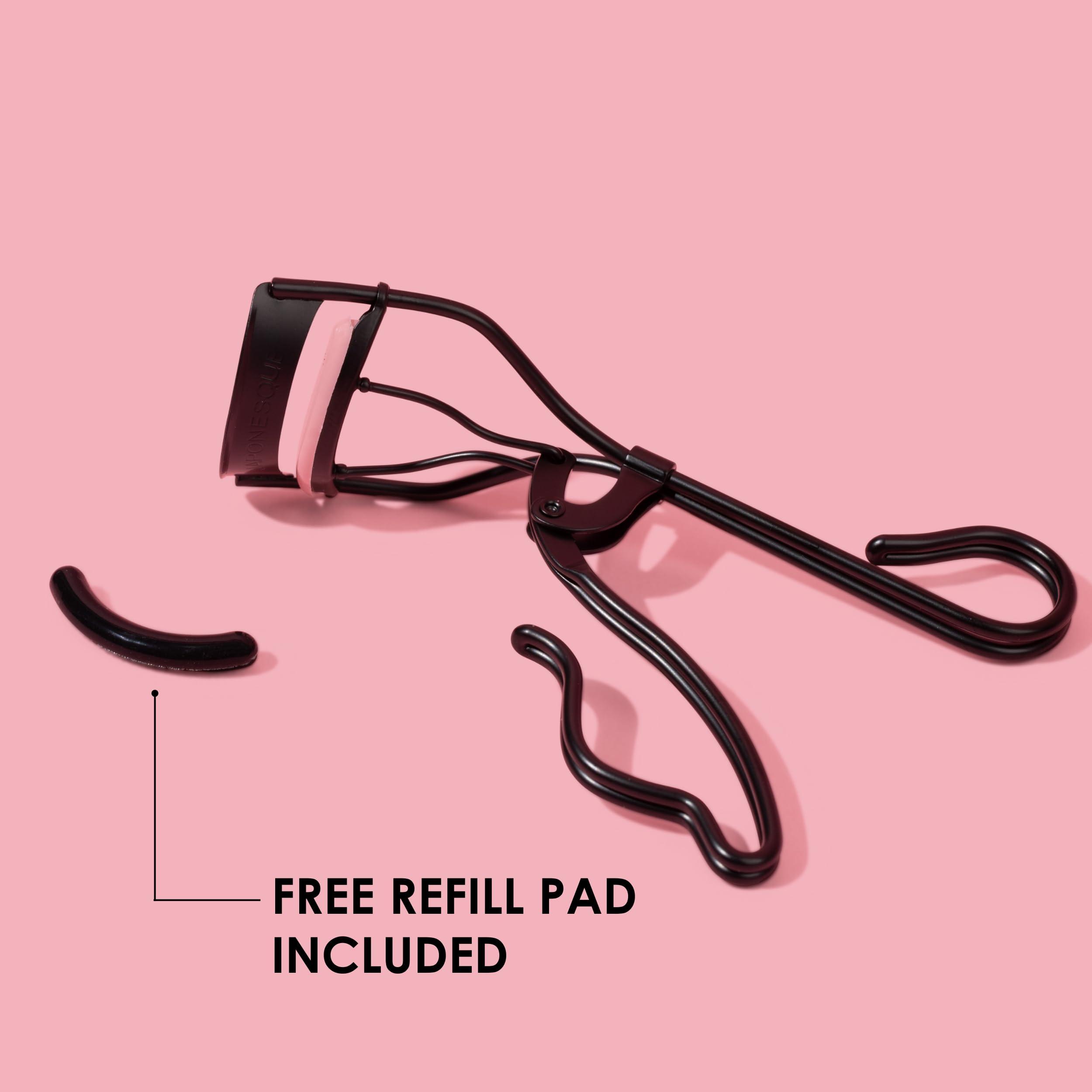 JAPONESQUE JAPONESQUE Professional Volumizing Lash Curler for Natural & False Lashes on Most Eye Shapes and Large Eyes, 1 Refill Pad, Holds Curl up to 8 Hours