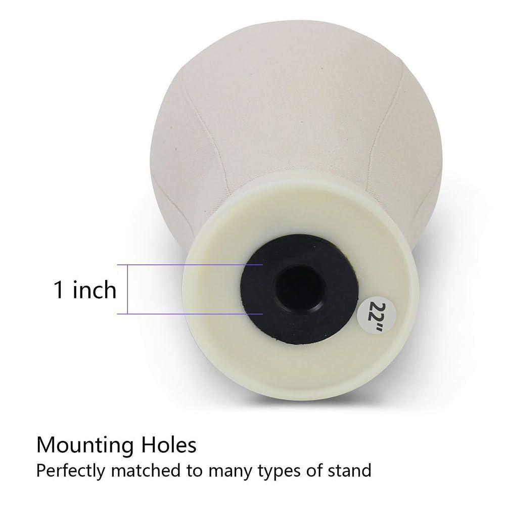 Generic Generic Cork Canvas Block Wig Head Making Wig Display Styling Practice Mannequin Wig Head Model (21 Inch)