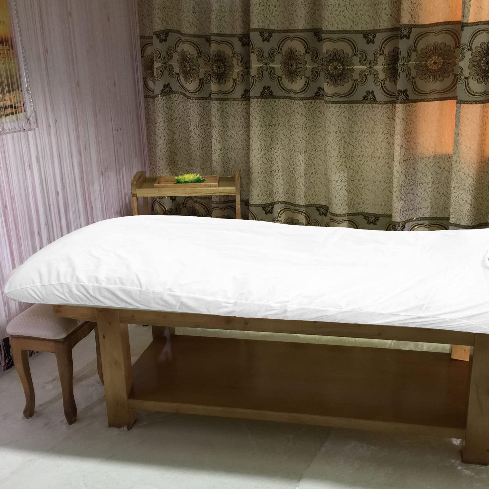 FOMIYES FOMIYES Sheet Beauty Massage Bed Cover Lash Bed for Eyelash Extensions Elastic Beauty Lash Bed Cover Professional Massage Tables Supple Table Skirt Flat Microfiber Cloth White
