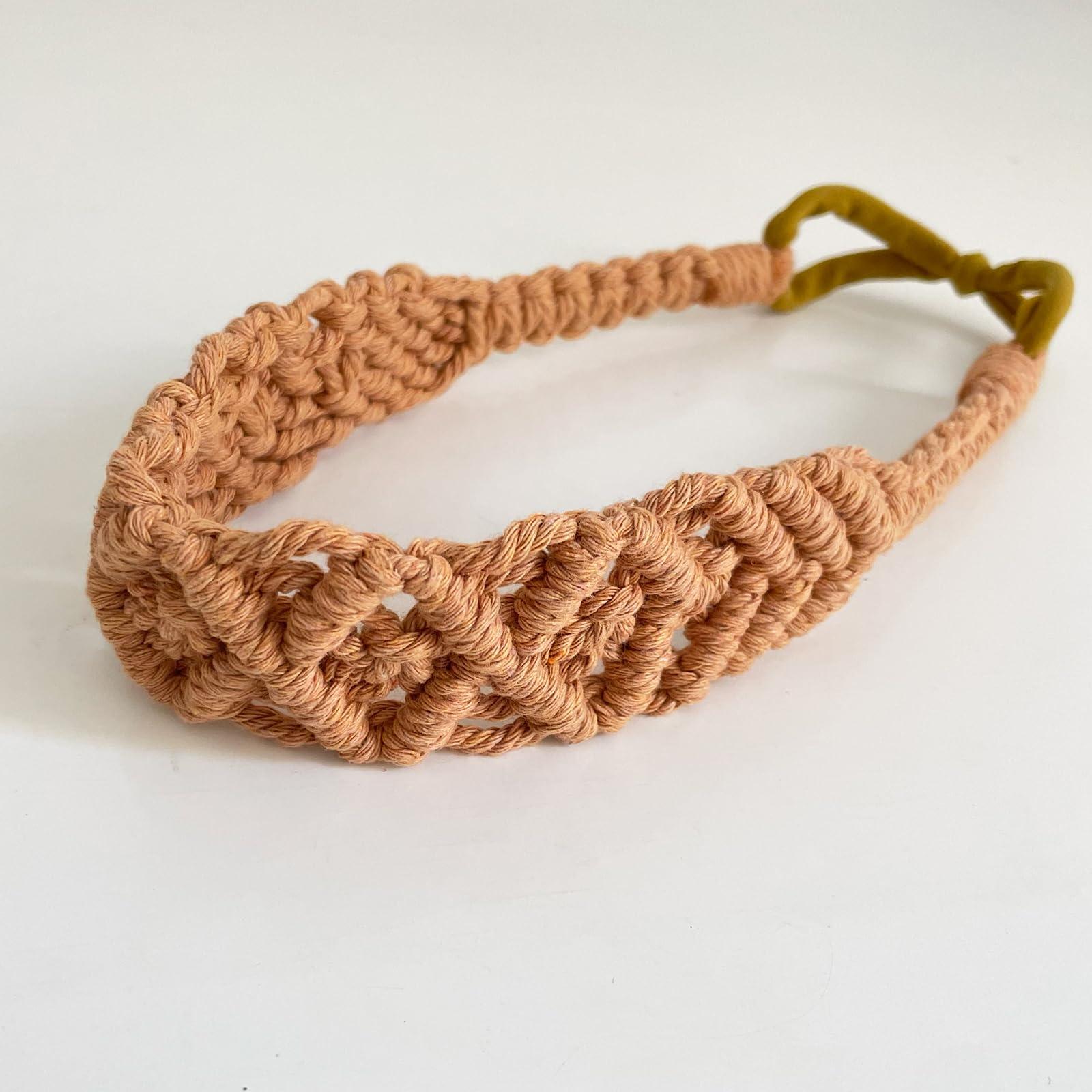 Jseng Jseng Crochet Headbands Handmade Bohemian knit Headband for Women Summer Beach Headbands 3Packs