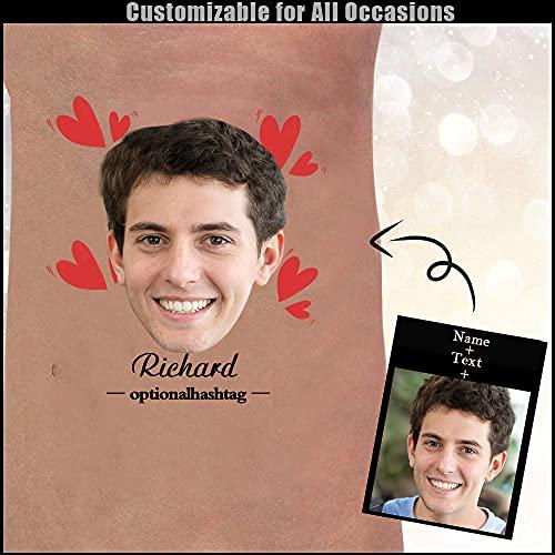 InterestPrint Custom The Groom Face Temporary Tattoos Adult, Personalized Fake Tattoos for Funny Bachelorette Party, Temporary Tattoos for Women,15 tattoos in One Paper