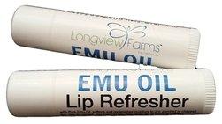 Longview Farms Longview Farms Emu Oil Lip Refresher Natural oil Lip Balm, Hydrating Lip Repair & Healing Balm for Very Dry Lips, Chapstick - Original (12 Pack)