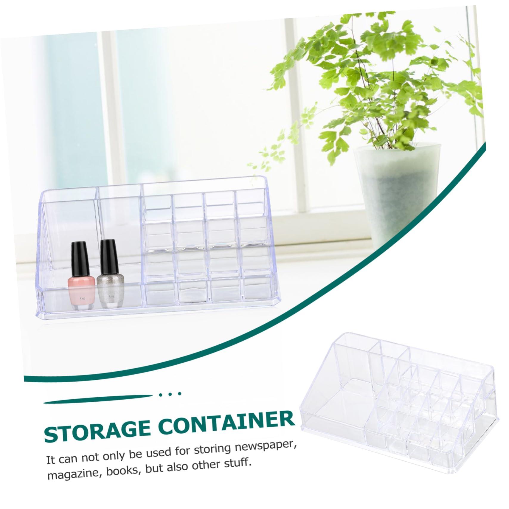 Mipcase Mipcase Box Lipstick Storage Box Makeup Organiser Storage Holder Cleaner Clear Makeup Organisers Compartments Cosmetic Display Cases Bins Makeup Brushes Skincare Lip Tint Palette Plastic