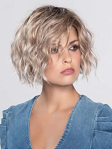 Ellen Wille & Maxwigs Dance Petite Avg Cap Wig Color Light Champagne Rooted - Ellen Wille Wigs 9" Length Beach Waves Bob Heat Friendly Synthetic Extended Lace Front Monofilament Part Womens Bundle MaxWigs Hairloss Booklet