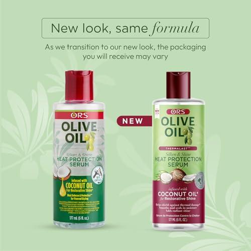 ORS Olive Oil ORS Olive Oil Heat Protection Hair Serum infused with Coconut Oil for Restorative Shine - 6 ounces (Pack of 1)