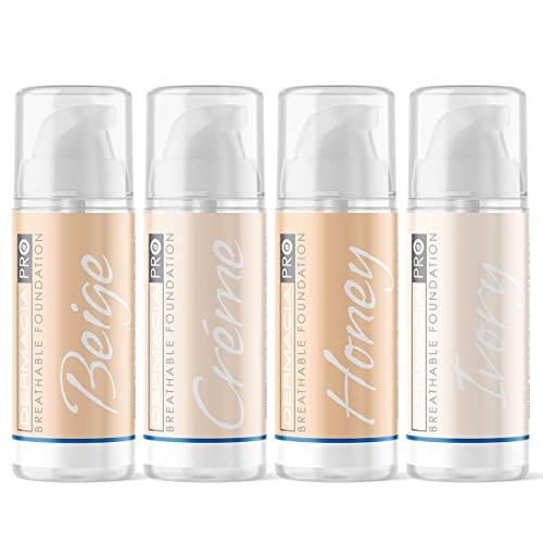 Dermacia Dermacia PRO Breathable Foundation (Creme), Dr. Recommended, Hypoallergenic, Long Lasting, Lightweight, Professional Oxygenating Makeup, Best for Sensitive Skin, Acne & Rosacea, Made in USA