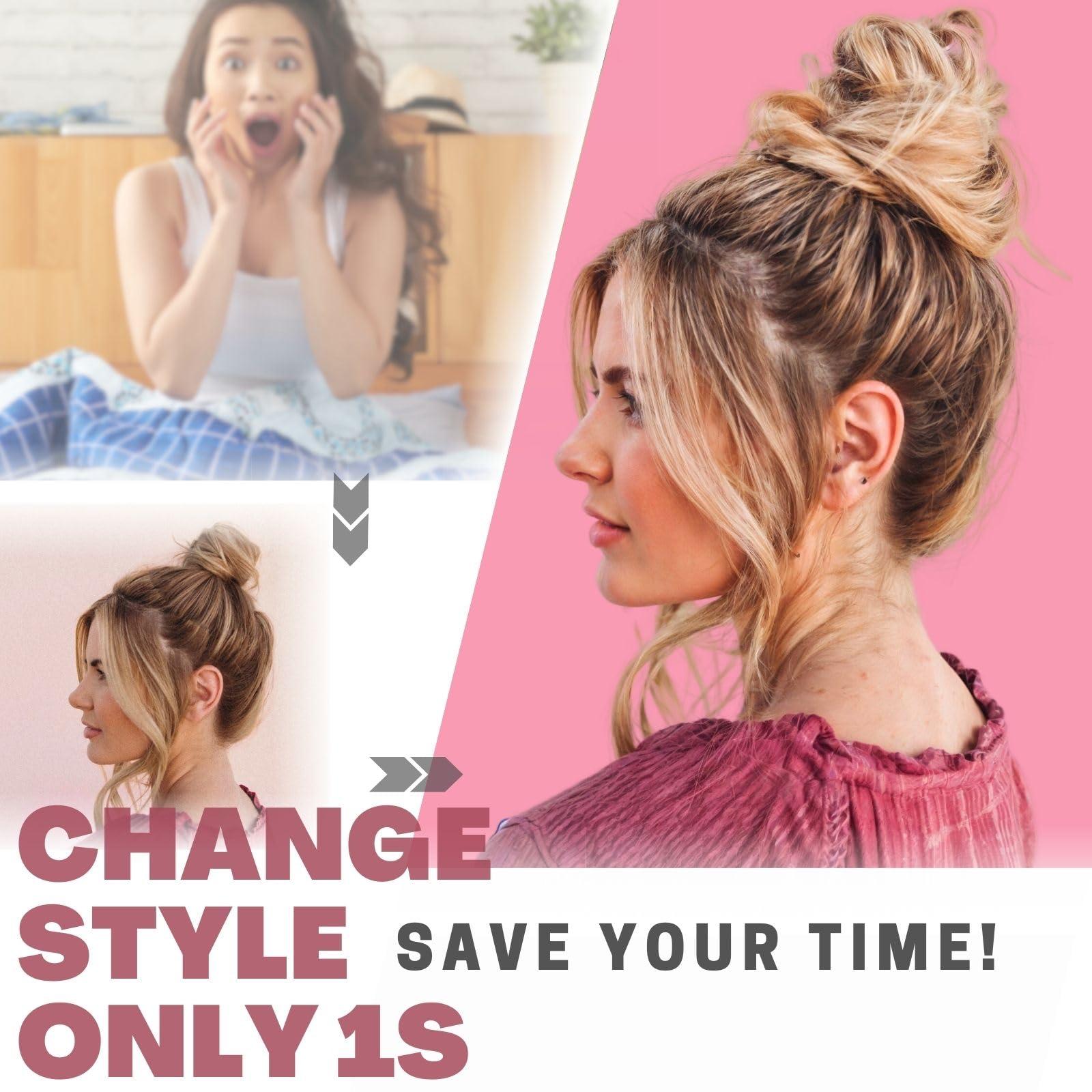 MINGATEC MINGATEC Messy Bun Hair Piece Human Hair Scrunchies 100% Human Hair, Messy Bun Hair Scrunchie Real Hair Bun Tousled Updo Chignons Stretchy Fluffy for Women Girls (Dark Brown)