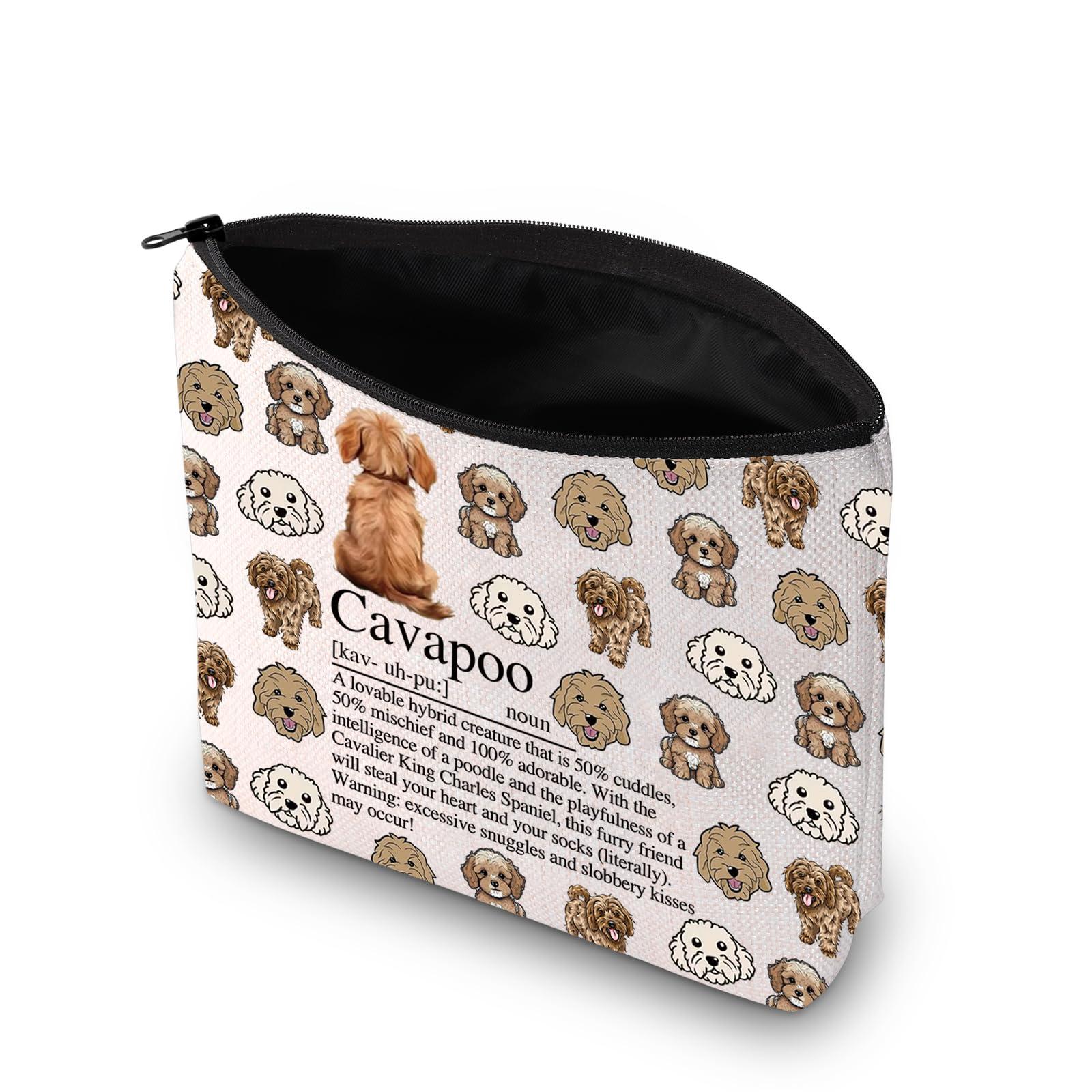 PXTIDY PXTIDY Cavapoo Gifts Cavapoo Dog Lovers Gift Cavapoo Definition Cosmetic Bag Animal Lover Gifts Cavapoo Dog Mom Gift